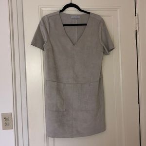 women’s suede dress.